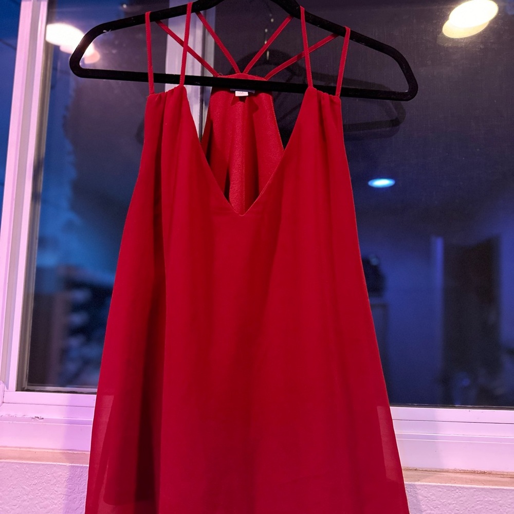 Vibrant Red Sleeveless Camisole